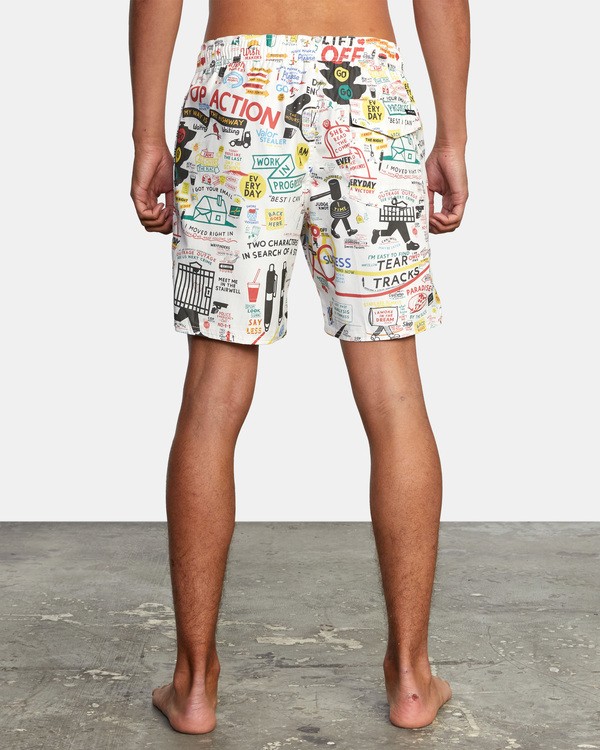 2 Espo Elastic - Recycled Swim Shorts for Men White X1VORBRVS1 RVCA