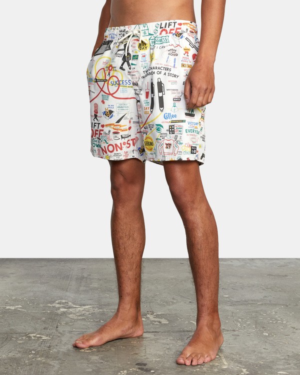 3 Espo Elastic - Recycled Swim Shorts for Men White X1VORBRVS1 RVCA