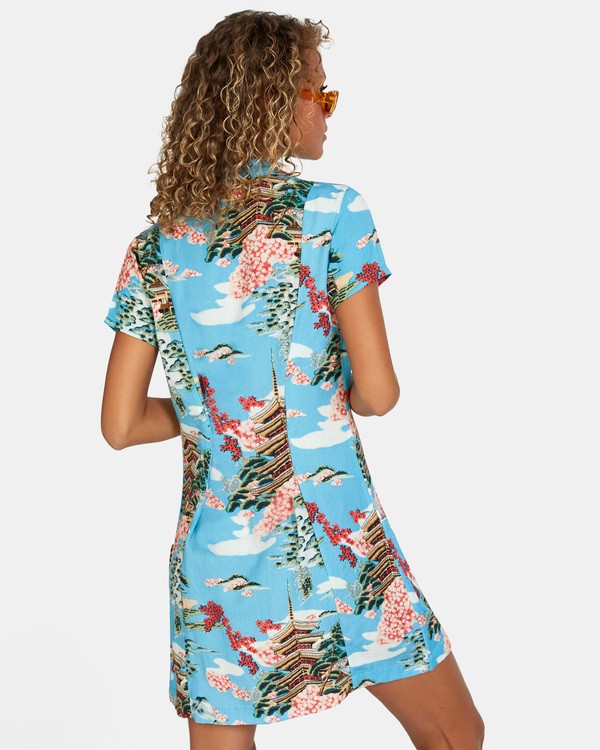 4 Island Time - Camiseta-vestido de manga corta para Mujer  X3DRRFRVS1 RVCA
