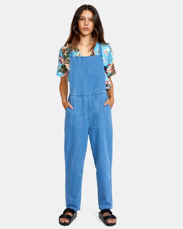 Womens blue shops denim dungarees