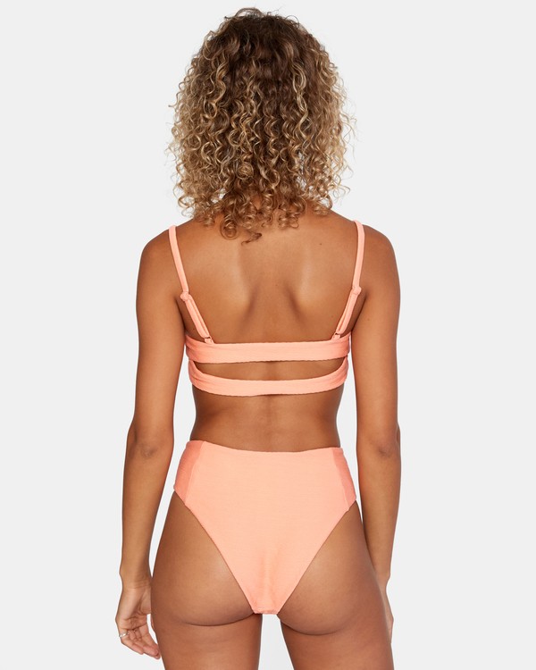 0 La Jolla High Rise Cheeky - Braguita de bikini para Mujer Naranja X3SBRHRVS1 RVCA
