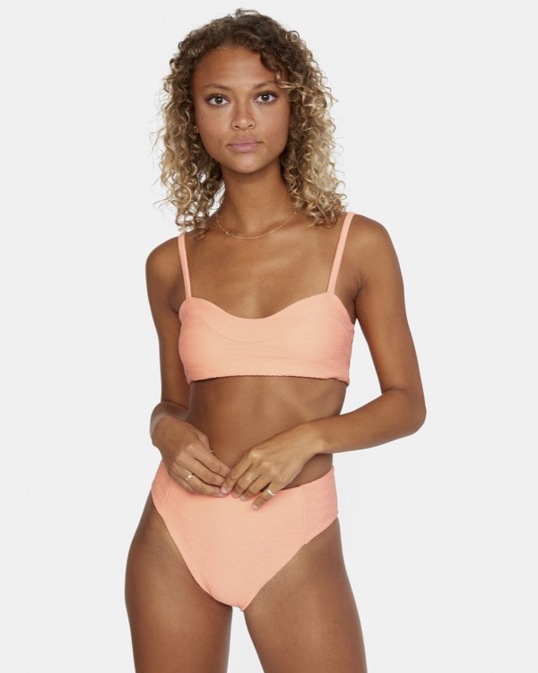 1 La Jolla High Rise Cheeky - Braguita de bikini para Mujer Naranja X3SBRHRVS1 RVCA