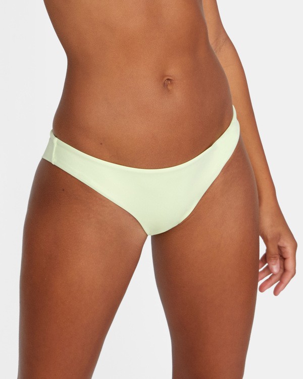4 Solid - Low Rise Bikini Bottoms for Women Green X3SBRTRVS1 RVCA