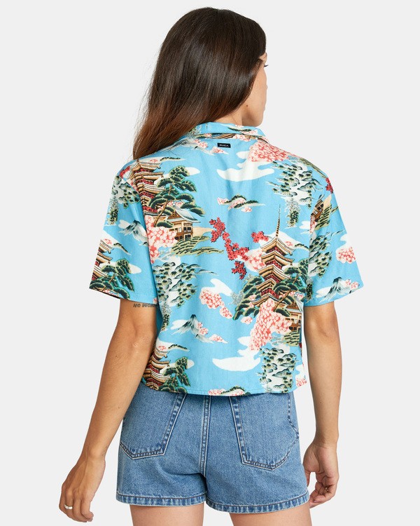 8 Vacay - Chemise manches courtes en matière recyclée pour Femme  X3SHRERVS1 RVCA