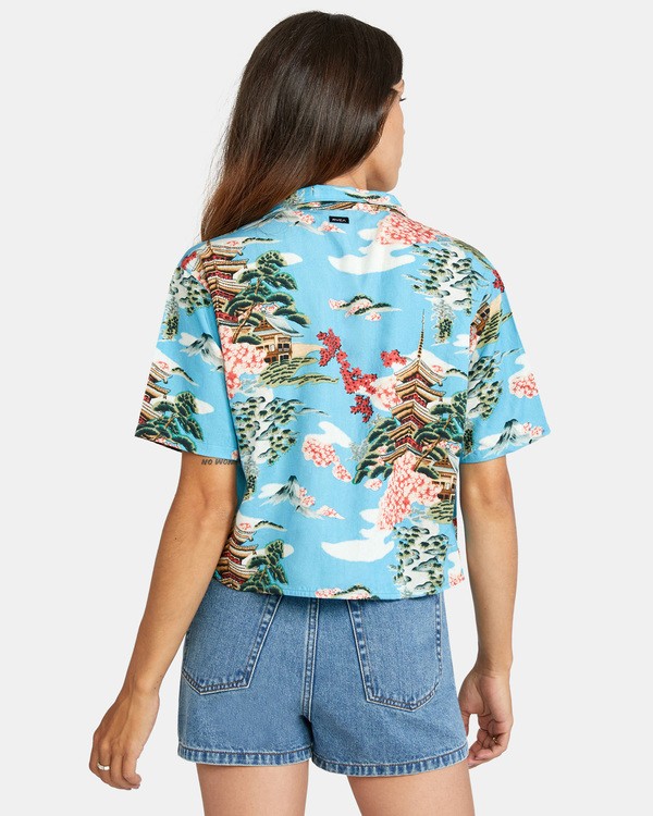 3 Vacay - Chemise manches courtes en matière recyclée pour Femme  X3SHRERVS1 RVCA
