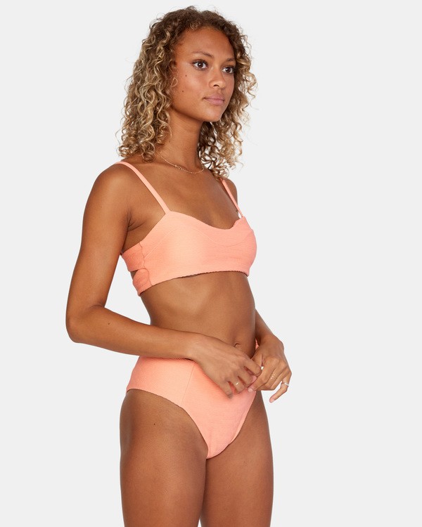 6 La Jolla Top - Bikini Top for Women Orange X3STRJRVS1 RVCA