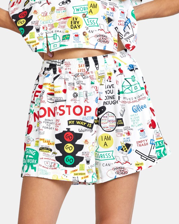 6 Espo Sawyer - Short para Mujer Blanco X3WKRFRVS1 RVCA