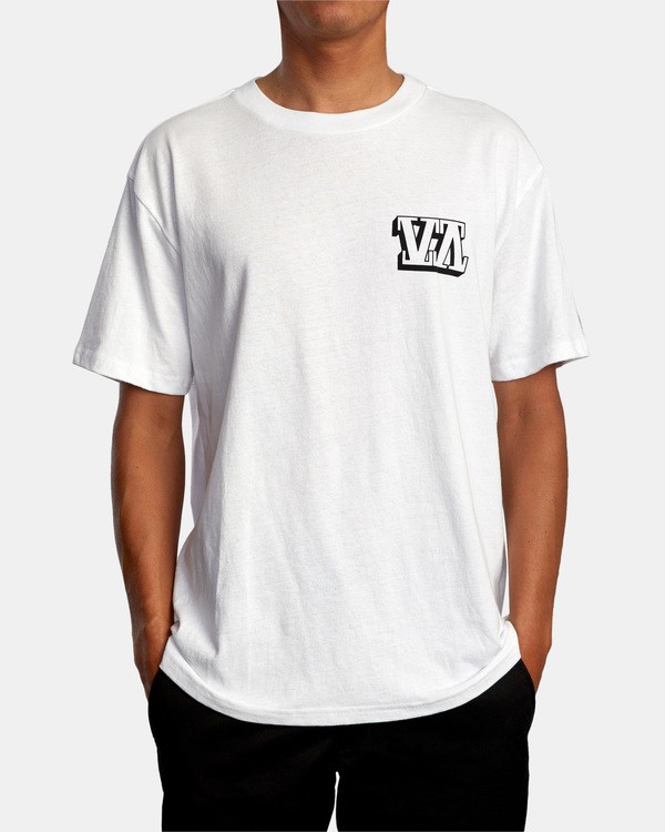2 VA Sport Defer Big Block - T-Shirt for Men White X4SSMARVS1 RVCA