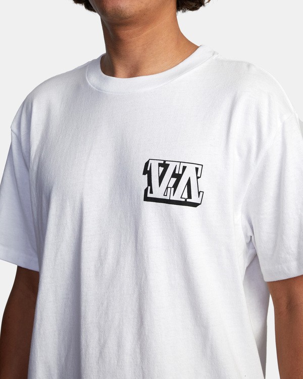 7 VA Sport Defer Big Block - T-Shirt for Men White X4SSMARVS1 RVCA