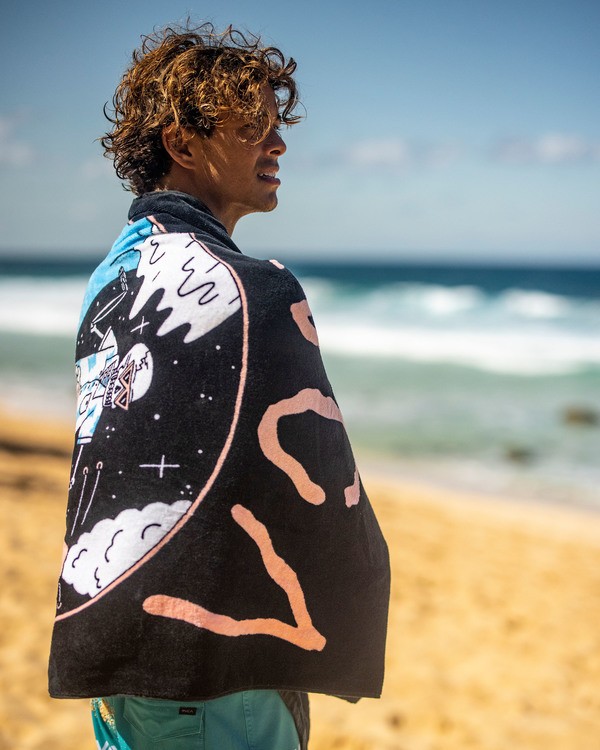1 Luke Pelletier Surf - Serviette de plage pour Homme Noir X5TORCRVS1 RVCA