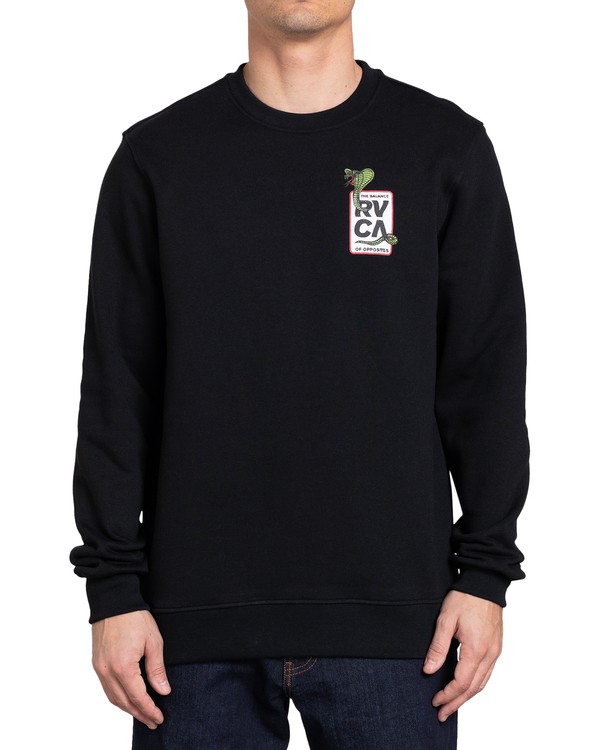 1 Snake Eyes - Sudadera para Hombre Negro Z1CRRARVF1 RVCA