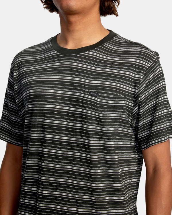 3 Toluca Micro Stripe - Camiseta para Hombre Negro Z1KTRDRVF1 RVCA