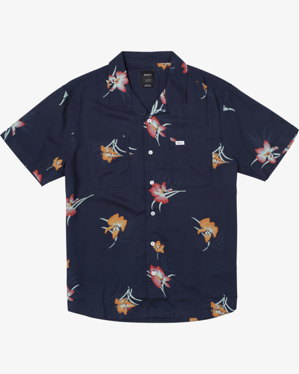 0 Cliffs Floral - Shirt for Men Blue Z1SHRIRVF1 RVCA