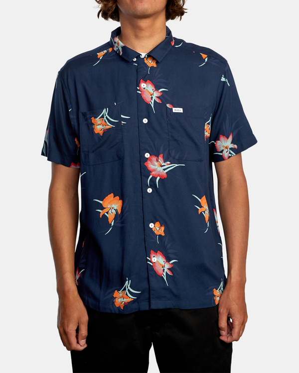 1 Cliffs Floral - Shirt for Men Blue Z1SHRIRVF1 RVCA