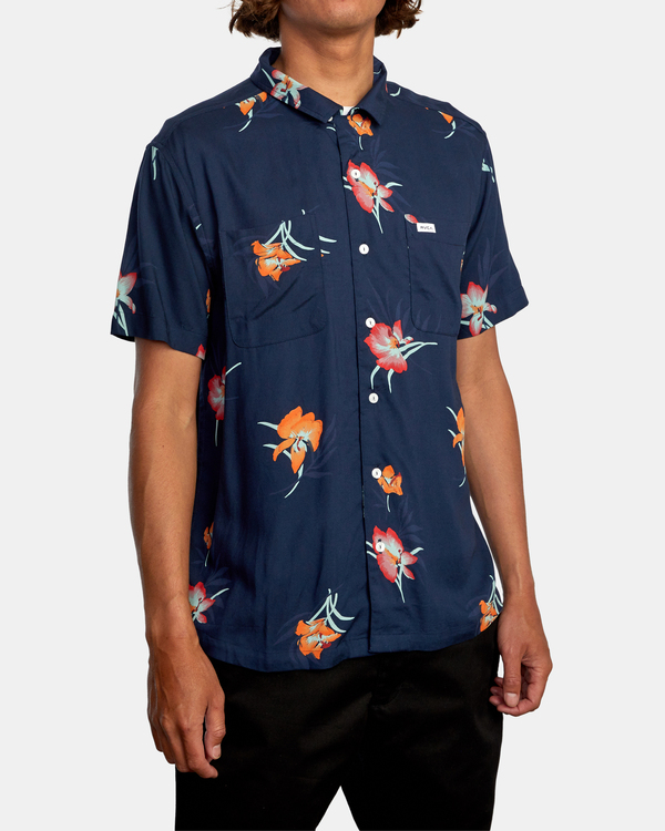 5 Cliffs Floral - Shirt for Men Blue Z1SHRIRVF1 RVCA