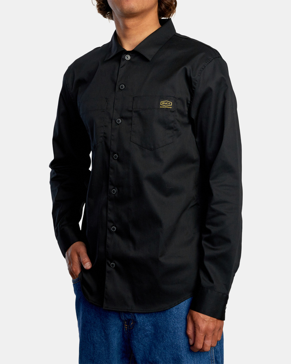 4 Recession Day Shift - Shirt for Men Black Z1SHRJRVF1 RVCA