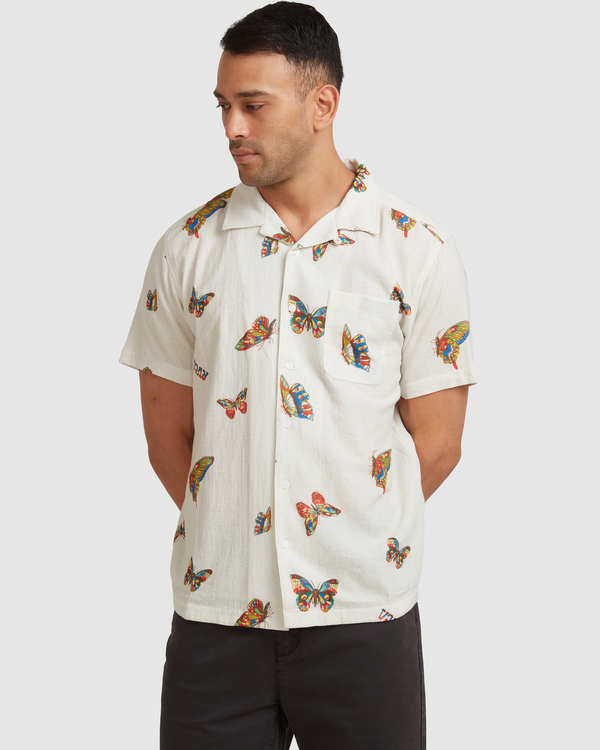 1 Melissa Grisancich Flutter - Shirt for Men White Z1SHRURVF1 RVCA