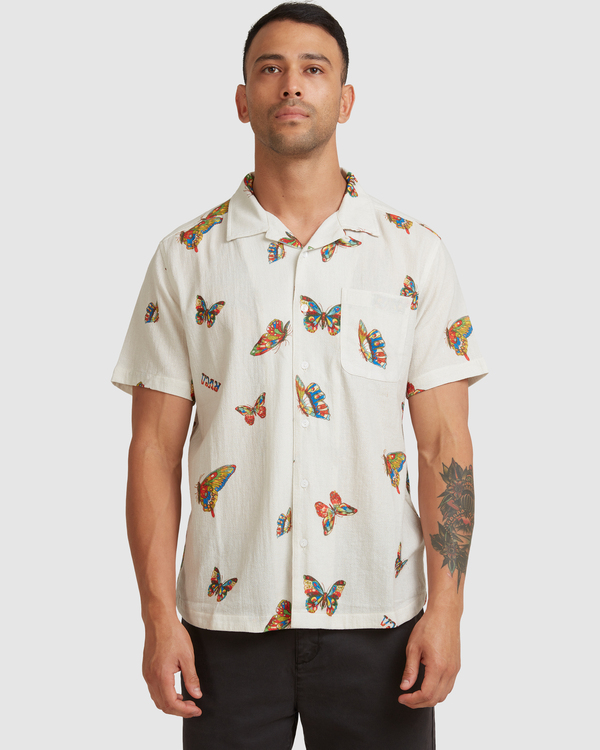 7 Melissa Grisancich Flutter - Shirt for Men White Z1SHRURVF1 RVCA