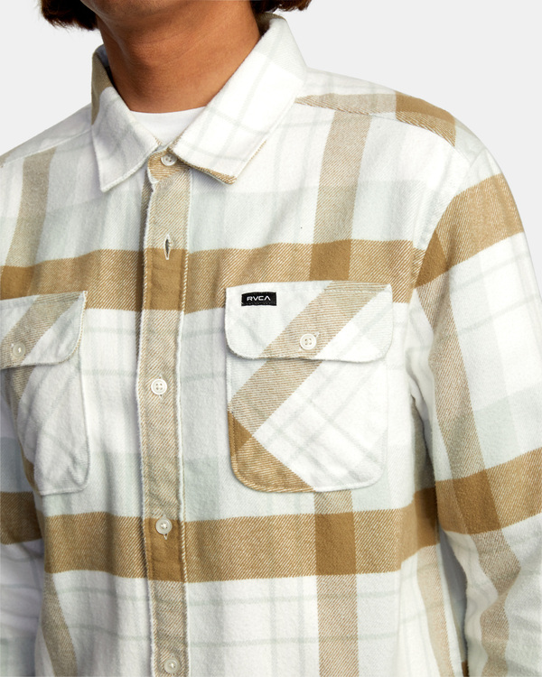 3 That'll Work - Long Sleeve Flannel Shirt for Men White Z1SHSARVF1 RVCA