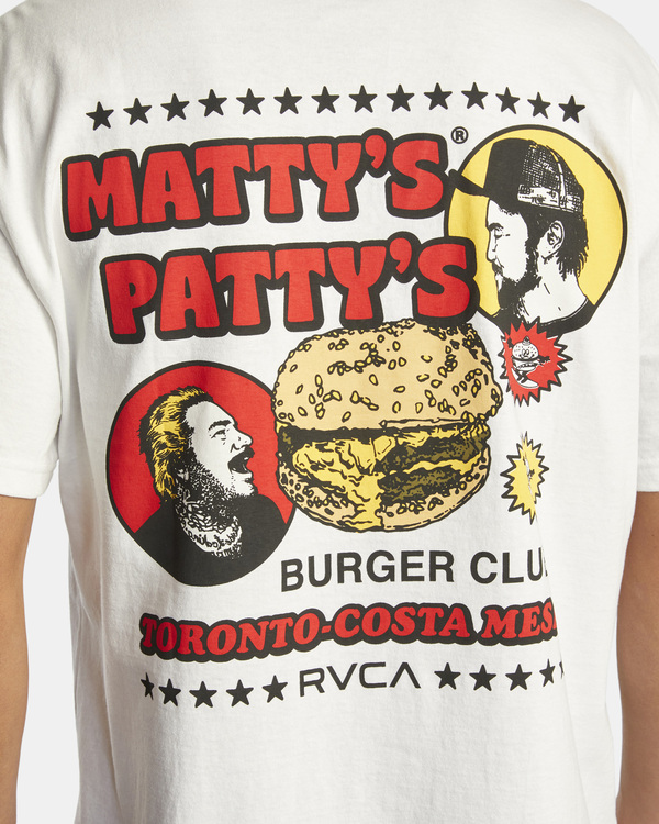 5 Matty's Patty's Burger Club - T-Shirt for Men White Z1SSPARVMU RVCA