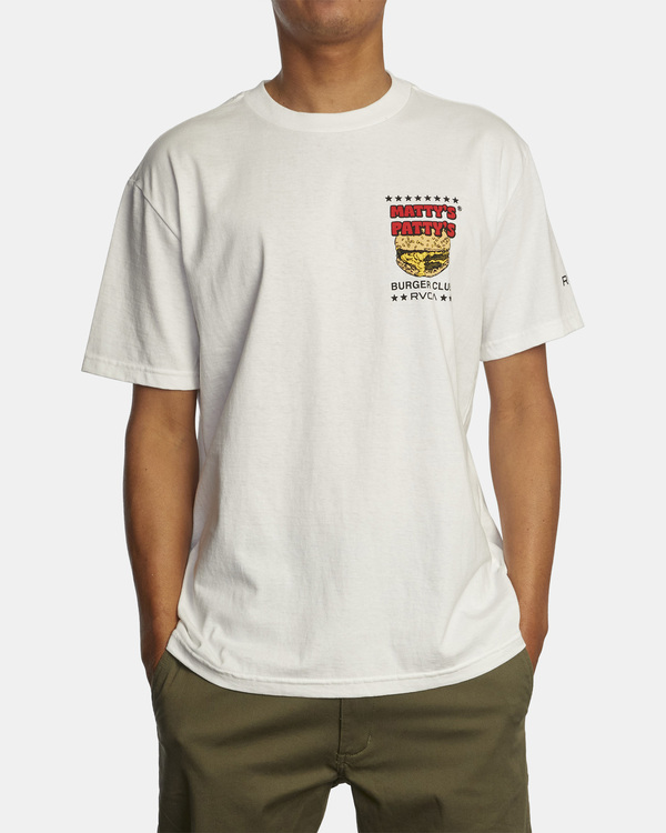 0 Matty's Patty's Burger Club - T-Shirt for Men White Z1SSPARVMU RVCA