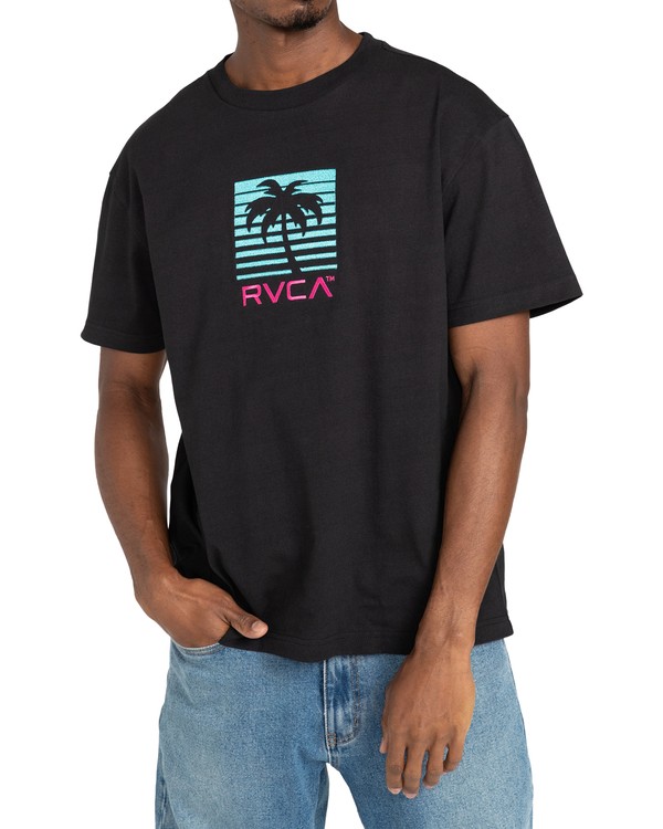 2 Palm Beach - T-Shirt for Men Black Z1SSRRRVF1 RVCA