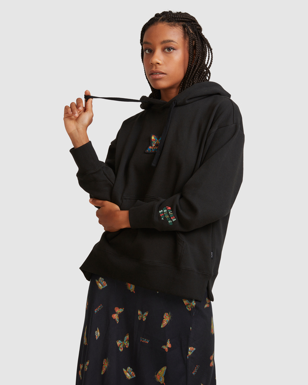 1 Melissa Grisancich - Sudadera con capucha para Mujer Negro Z3HORLRVF1 RVCA