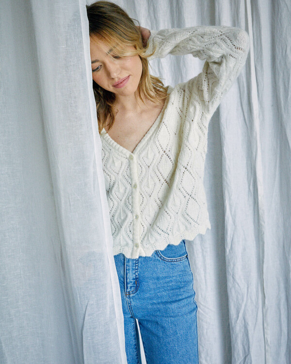 6 Camille Rowe Cafe - Jersey Abierto con Botones para Mujer  Z3JPRARVF1 RVCA