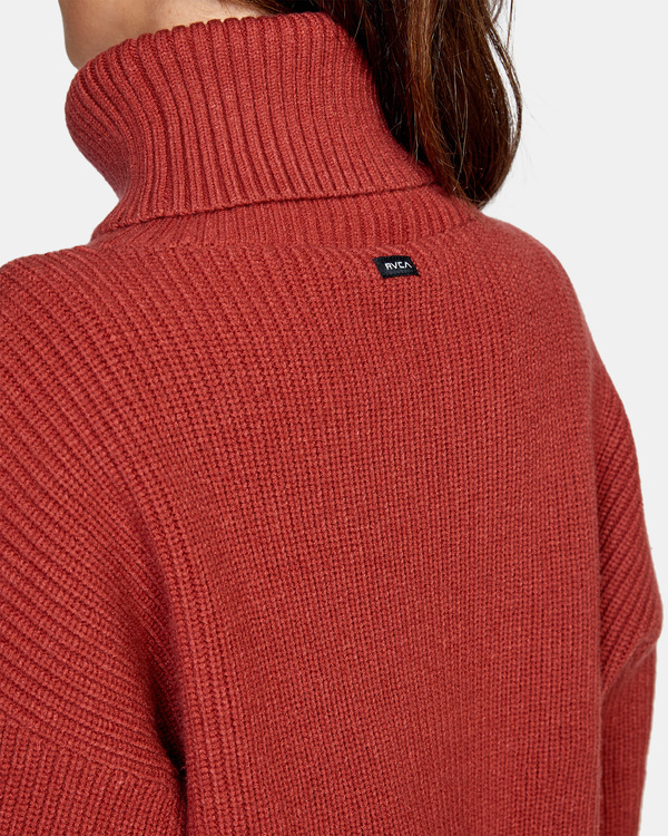 6 Citizen - Polo Neck Jumper for Women Red Z3JPRDRVF1 RVCA