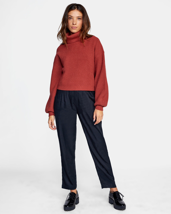 3 Citizen - Polo Neck Jumper for Women Red Z3JPRDRVF1 RVCA