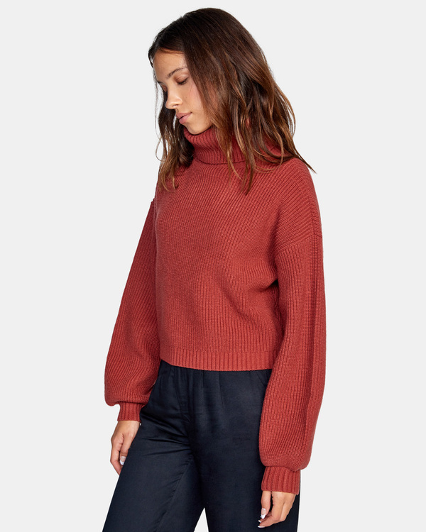 4 Citizen - Polo Neck Jumper for Women Red Z3JPRDRVF1 RVCA
