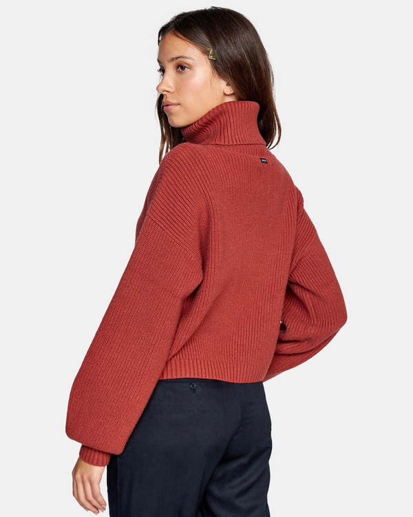 5 Citizen - Polo Neck Jumper for Women Red Z3JPRDRVF1 RVCA