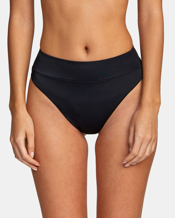 2 Solid High Rise - Cheeky Coverage Bikini Bottoms for Women Black Z3SBRNRVF1 RVCA