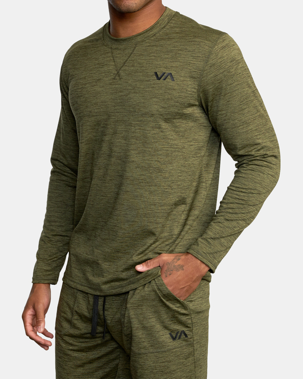 6 C-able - Long Sleeve T-Shirt for Men Green Z4LSDARVF1 RVCA