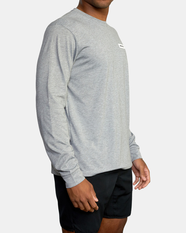 6 Icon - Long Sleeve T-Shirt for Men Grey Z4LSMARVF1 RVCA