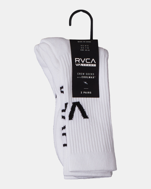 2 VA Sport 2 Pack - Calcetines Largos para Hombre Blanco Z4SORARVF1 RVCA