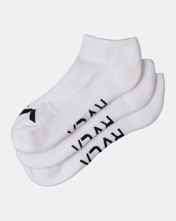 0 VA Sport 3 Pack - Crew Socks for Men White Z4SORBRVF1 RVCA
