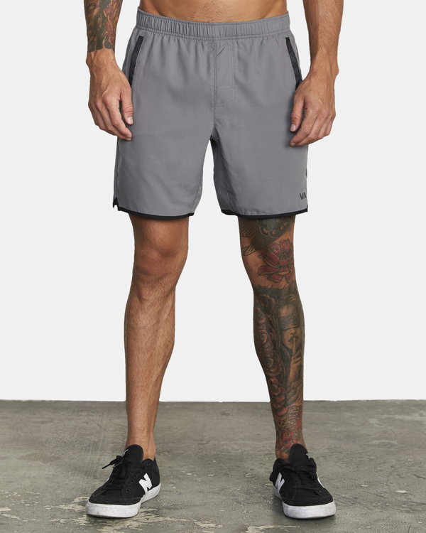 2 VA Sport Yogger IV - Performance-Shorts f&uuml;r M&auml;nner Grau Z4WKMHRVF1 RVCA