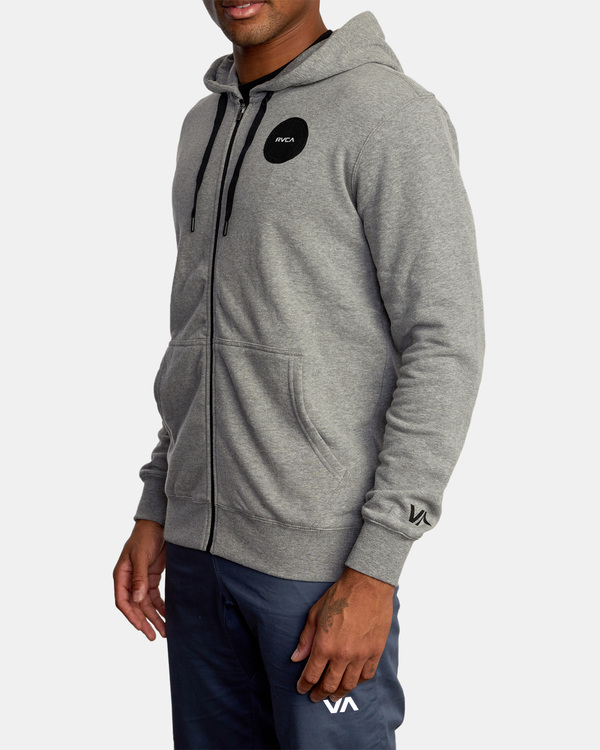 3 Swift Patch - Sweat à capuche zippé pour Homme Gris Z4ZHMARVF1 RVCA