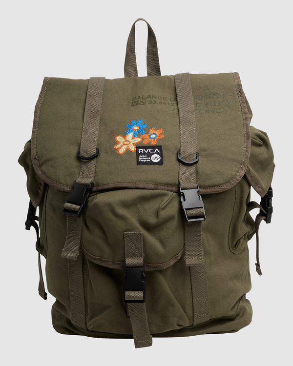12 Melissa Grisancich Trooper - Backpack Green Z5BPRFRVF1 RVCA