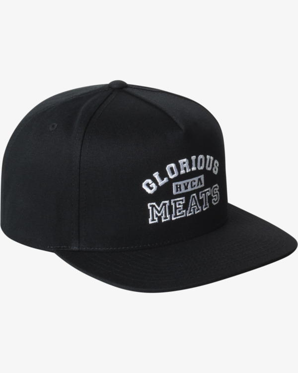 2 Matty Matheson Glorious Meats - Casquette Snapback pour Homme Noir Z5CPRSRVF1 RVCA