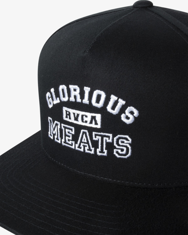 4 Matty Matheson Glorious Meats - Casquette Snapback pour Homme Noir Z5CPRSRVF1 RVCA
