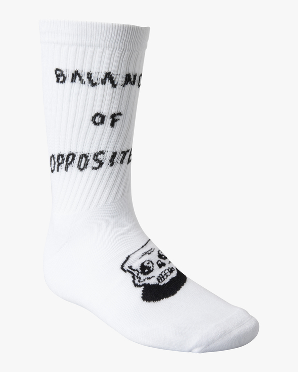 2 RVCA ANP 1 Pack - Crew Socks for Men White Z5SORCRVF1 RVCA