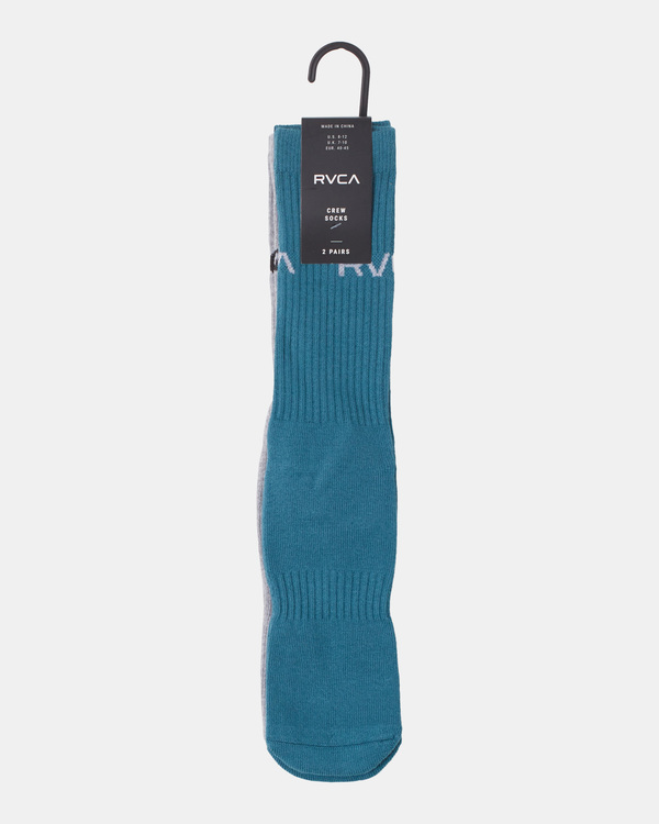 2 Logo 2 Pack- Crew Socks for Men  Z5SORERVF1 RVCA