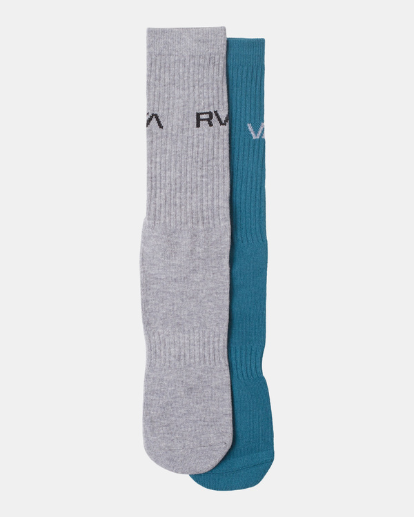 1 Logo 2 Pack- Crew Socks for Men  Z5SORERVF1 RVCA