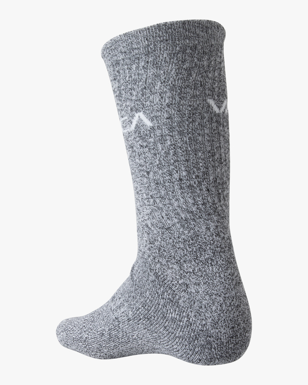 5 Logo 2 Pack- Crew Socks for Men Red Z5SORERVF1 RVCA