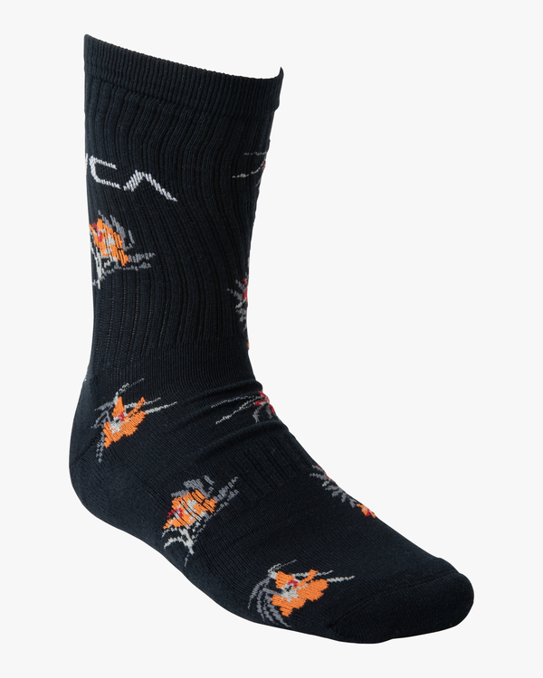 2 Cliffs Floral 2 Pack - Crew Socks for Men Blue Z5SORFRVF1 RVCA