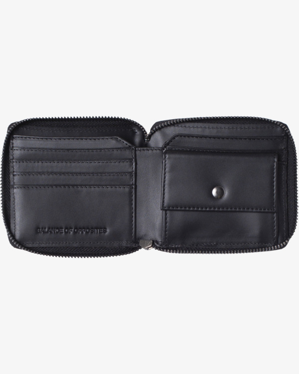 2 Rvca - Leather Wallet for Men Black Z5WLRARVF1 RVCA