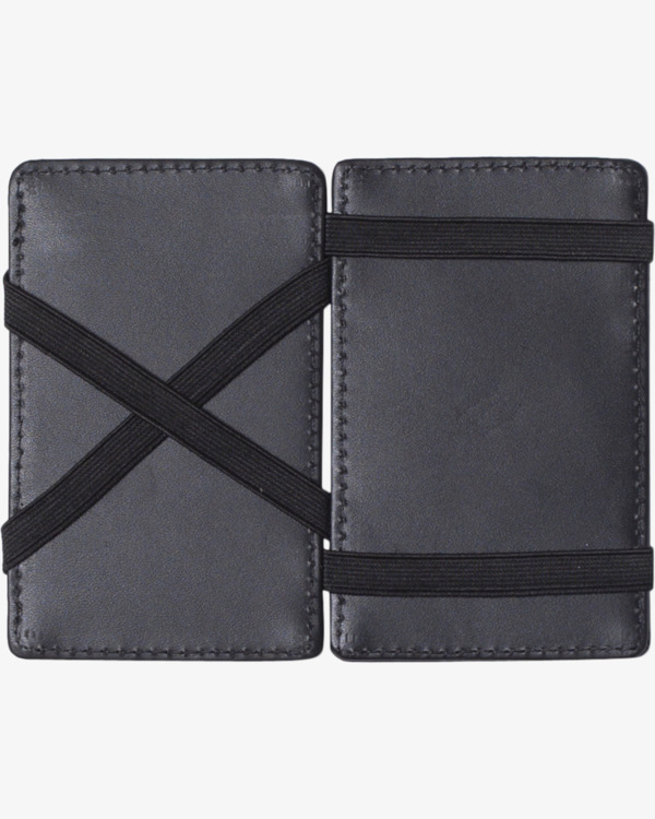 2 Magic Card - Leather Wallet for Men Black Z5WLRBRVF1 RVCA